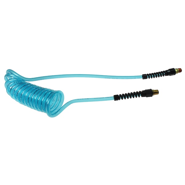 Flexcoil 1/4 ID x 20 ft 1/4 MPT Rigid x Swivel Transparent Blue